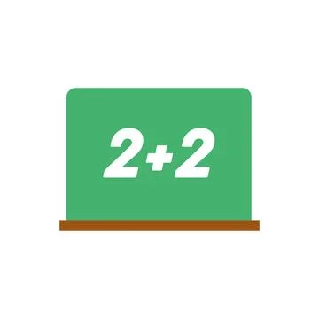 Green chalkboard math equation. Vector Stock Illustration
