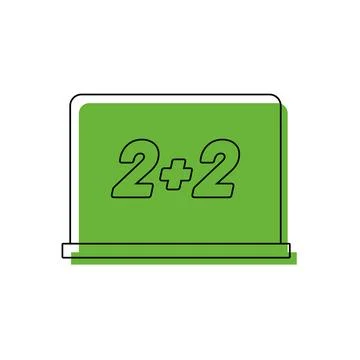 Green chalkboard math outline. Vector 스톡 일러스트