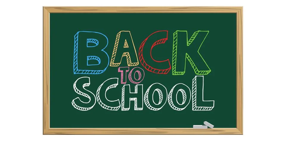 Green chalkboard with text Illustrazione stock