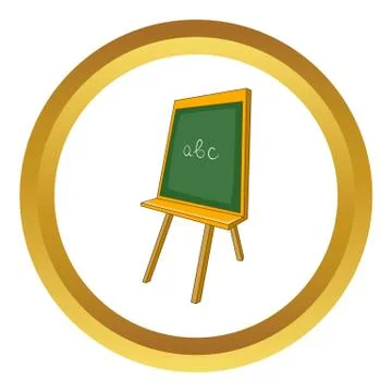 Green chalkboard vector icon Illustrazione stock