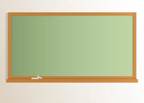Green Chalkboard, Vector Illustration Illustrazione stock