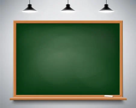 Green chalkboard on the wall Stock Illustration