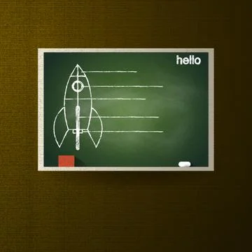 Green chalkboard.Vector Stock Illustration