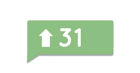 Green chat box with increasing numbers 4k Stock Illustration