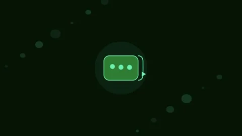 Green Chat Bubble Animation Green Stock Footage 342621197