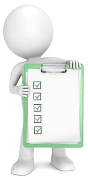 Green Check List. Ilustración de archivo