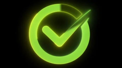 Green Check mark animation Stock Footage 284516642