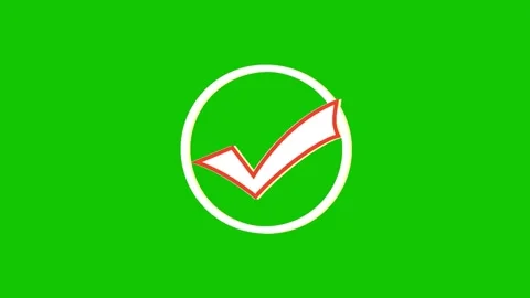 Green Check Mark Animation Loop Stock Footage 340368125