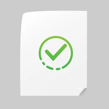 Green check mark design,logo template on a white background. vector stock Stock Illustration