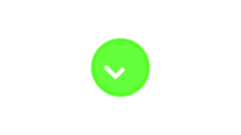 Green check mark icon animation. Animation in motion graphics of a check ma.. Stock Footage 304190052