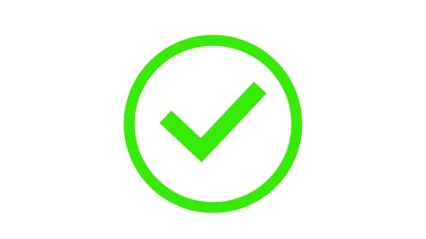 Green check mark icon with a circle	 Stock Footage 326705520
