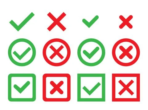 Green check mark icon in a circle. Tick symbol in green color, vector Stock Illustration