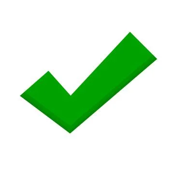 Green check mark icon. Correct answer or complete. Done. Vector. Stock Illustration