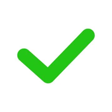 Green check mark icon. Vector. Illustrazione stock