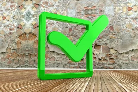 Green check mark Stock Illustration