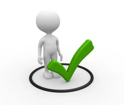 Green check mark Illustrazione stock