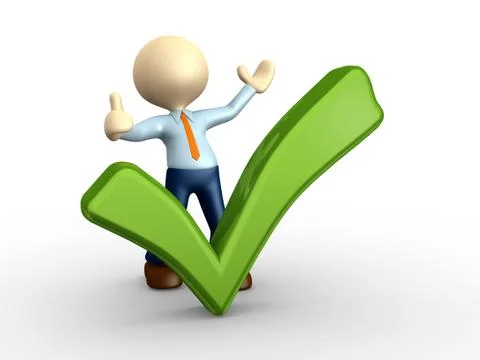 Green check mark Stock Illustration