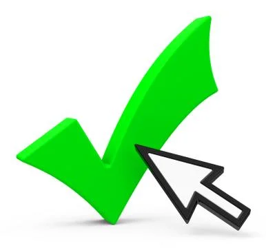 The green check mark Stock Illustration