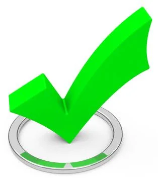 The green check mark Stock Illustration