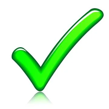 Green check mark Stock Illustration