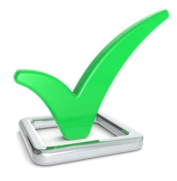 Green Check Mark. Stock-Illustration