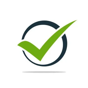 Green Check Mark Logo Template Illustration Design. EPS 10. Stock Illustration