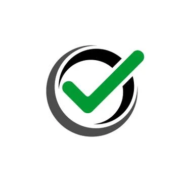 Green Check Mark Logo Template Illustration Design. Vector EPS 10. Stock Illustration