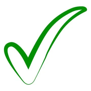 Green check mark symbol approval validation success confirmation icon checkma Stock Illustration