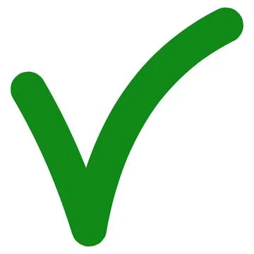 Green check mark, tick checkmark icon, ok box success vote Stock Illustration