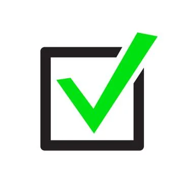Green Check Marks Icons. Stock Illustration