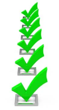 The green check marks Stock Illustration