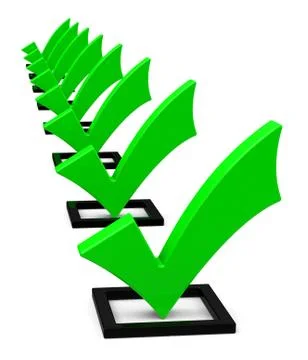 The green check marks Stock Illustration