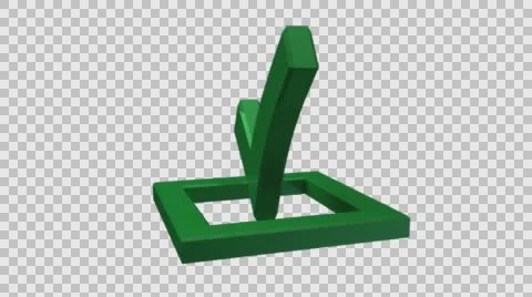 Green Check Rotation Stock Footage 65240831