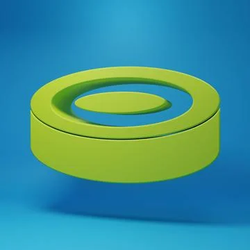 Green Checker game chips icon isolated on blue background. Minimalism conce.. Stock Illustration