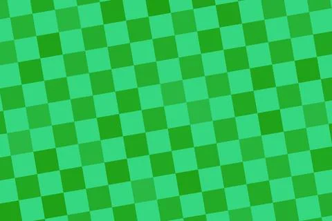 Green checkered pattern background with squares Ilustração Stock