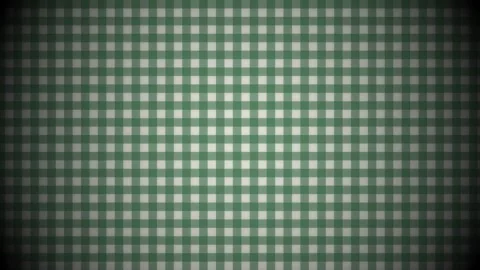 Green checkered pattern used for table setting or Stock Footage 338204376