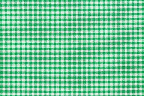Green checkered picnic tablecloth. Stock Photos