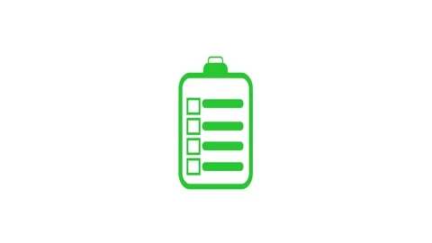 Green checklist icon on a animation white background with four empty checkb.. Stock Footage 321862780