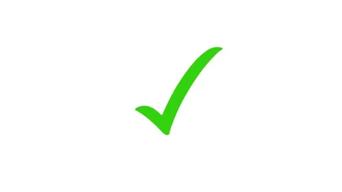 Green checkmark animation and double check icon. Yes tick. Stock Footage 283352184