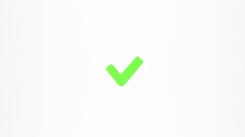 Green checkmark animation and double check icon. Yes tick. Stock Footage 287998156