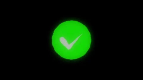 Green checkmark animation. Yes tick. Correct check mark symbol. Yes sign. C.. Stock Footage 305166793