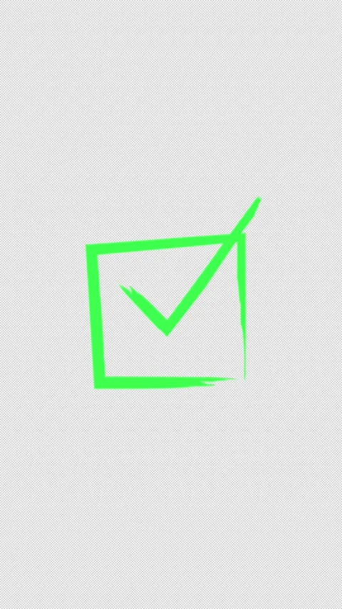 Green Checkmark Approval Animation Video stock 346566375