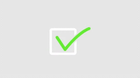Green checkmark approval animation video Stock Footage 330432589