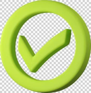 Green checkmark in circle transparant Stock Illustration