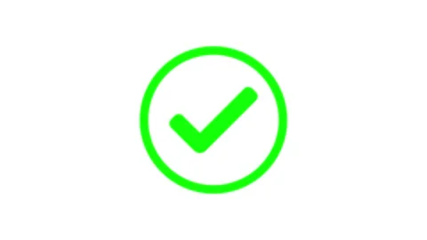 Green checkmark. Confirmation and  Yes symbols. Shape animation. Choice in .. Stock Footage 306362029
