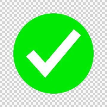 Green Checkmark Icon on White Background Stock Illustration
