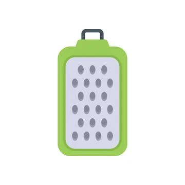 Green cheese grater with handle for grating cheese Illustration