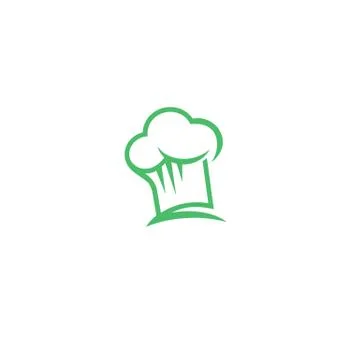 Green chef hat vector illustration design. Stock Illustration