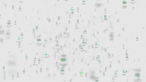 Green Chemical Elements On Alpha - 1920x1080 Loop Video stock 196879340