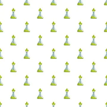 Green chemistry flask leaf growing pattern Illustrazione stock